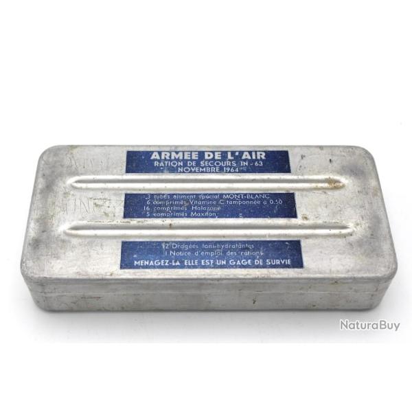 Boite vide de ration de l'arme de l'air de 1964