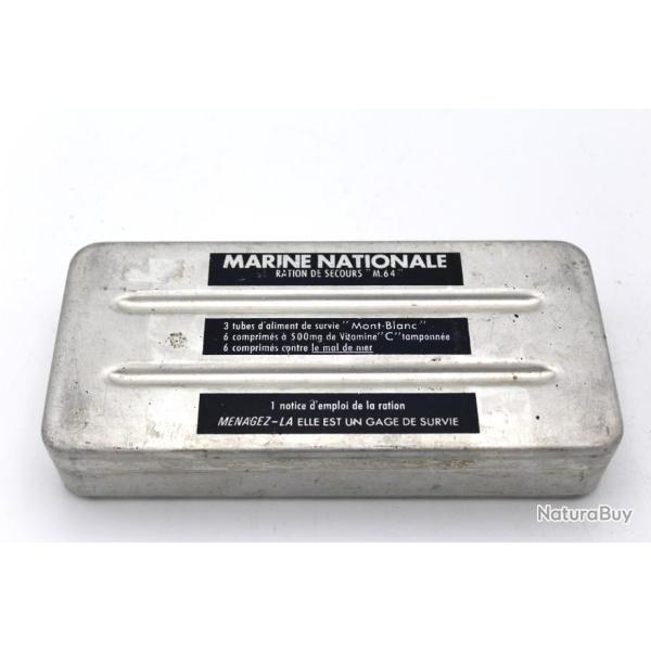 Boite vide de ration de la Marine Nationale M.64