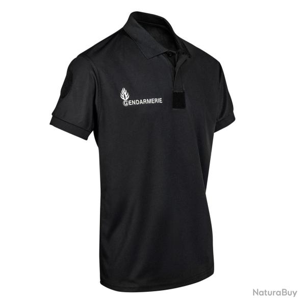 Polo Gendarmerie Manches Courtes Cooldry - Noir Noir 3XL