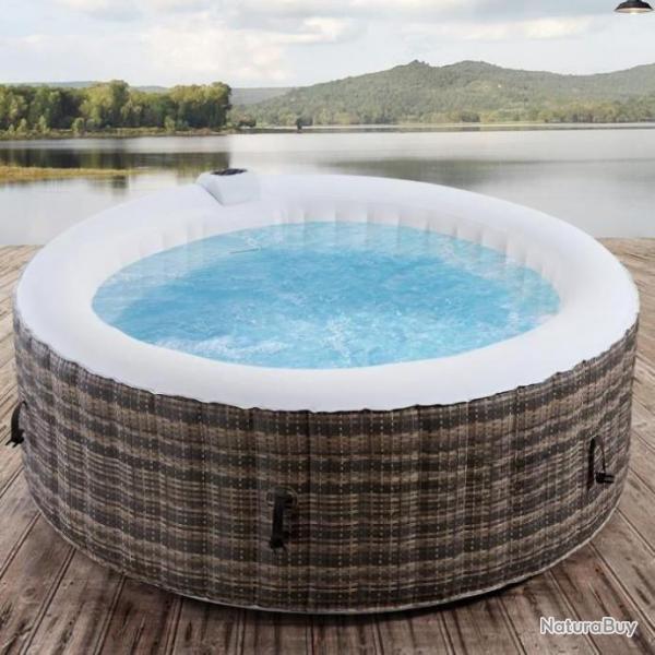 Spa gonflable 180 cm - Rotin - 4 personnes - 800L Jets de massage - Livraison gratuite et rapide