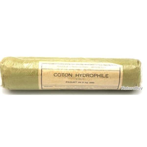 Paquet de coton Hydrophile de 250g du service de sant de l'arme franaise de 1956