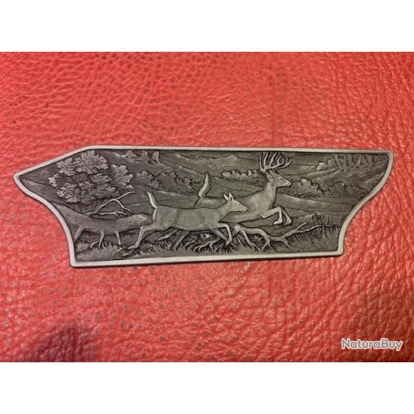 PLAQUETTE DROITE POUR BLASER R8 GRAVURE CERVIDES