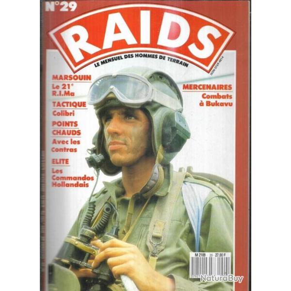 raids 29 mercenaires � bukavu, honduras la contra , korps commando troepen, 21e rima marsouins 6e d
