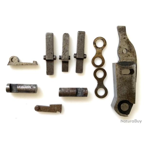 Petit lot de pi�ces d�tach�es neuves pour fusil de chasse Darne et autres pi�ces brutes.