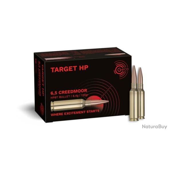 Munition Geco 6.5 Creedmoor Target HP 8.4g 130gr x10 boites