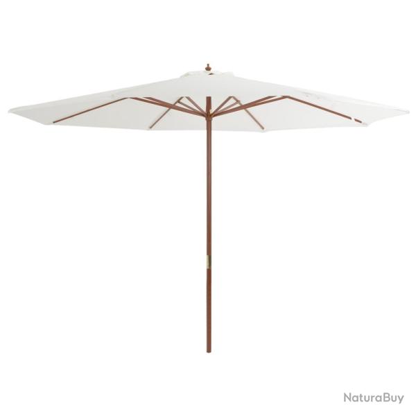 Parasol avec m�t en bois 350 cm blanc sable 02_0008127