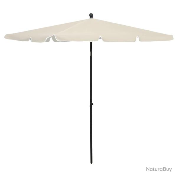 Parasol de jardin avec m�t 210 x 140 cm sable 02_0008328