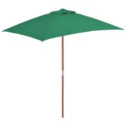 Parasol avec m&acirc;t en bois 150 x 200 cm vert 02_0008113