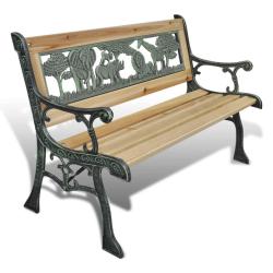 Banc de jardin meuble de patio d'ext&eacute;rieur terrasse pour enfants 84 cm bois 02_0011763
