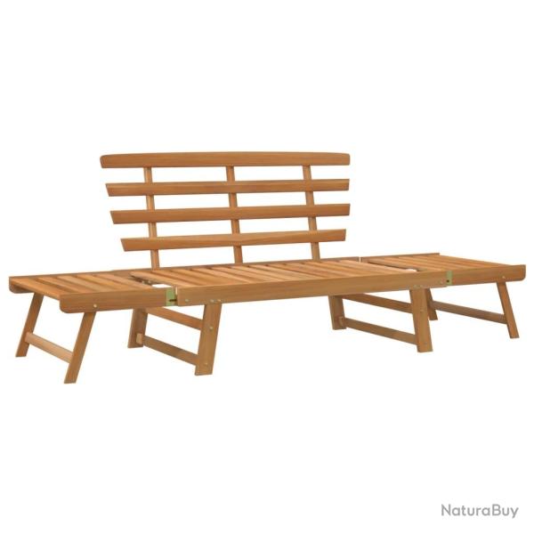 Banc de jardin 2-en-1 meuble de patio d'extrieur terrasse 190 cm bois solide d'acacia 02_0011295