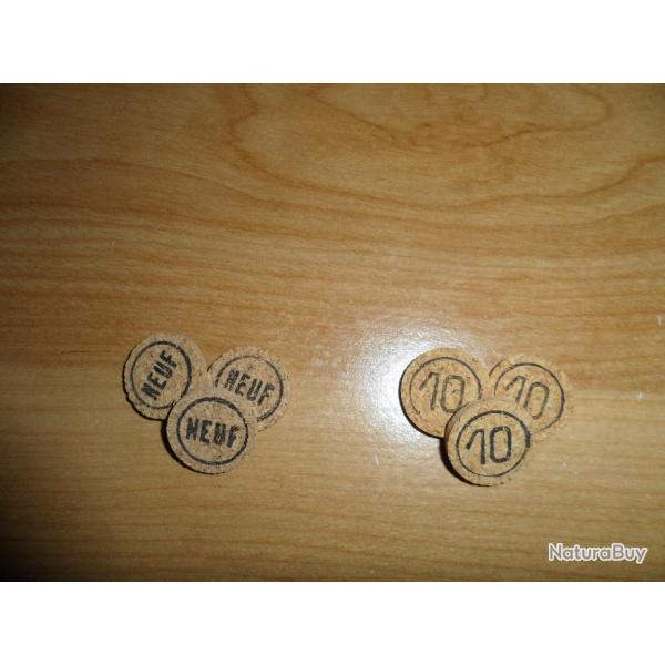 Lot de 300 rondelles li�ge N�9 / N�10 cal12