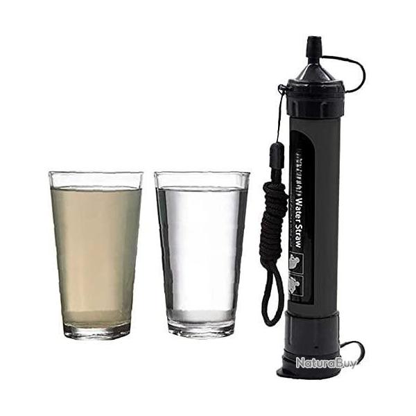 Filtre � eau portatif - Purificateur d'eau 1500L - Noir - LIVRAISON GRATUITE ET RAPIDE