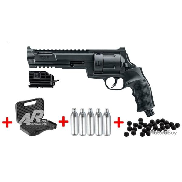 Pack complet HDR 68 Umarex T4E 16J Home Defense+ Malette+ 100 Bbs caoutchouc M�tal+ 5Co� +Laser