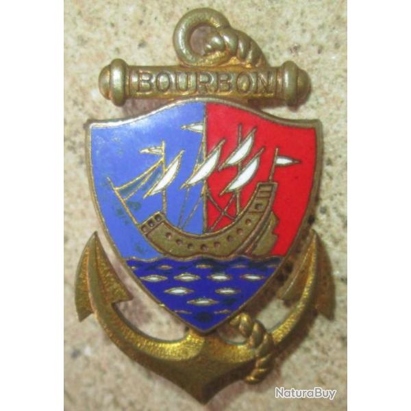 Cie Coloniale de BOURBON, �mail, dos guilloch�, 1 bol�ro grav�