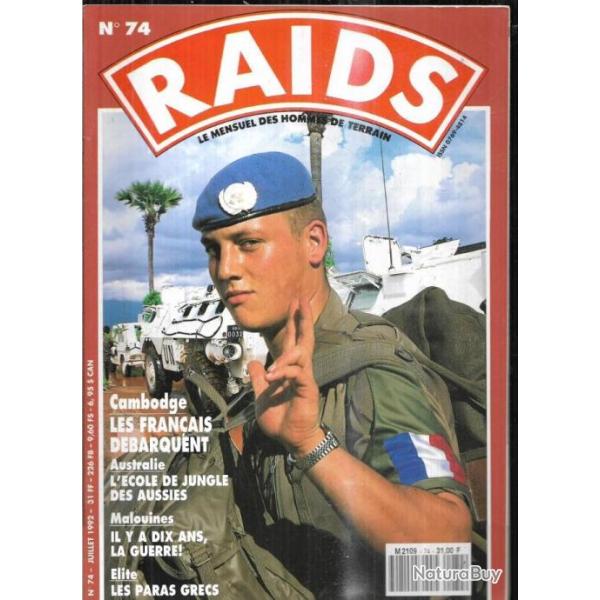raids 74, arm�e grecque en 1992, fran�ais au cambodge, combats de jungles des australiens, malouines