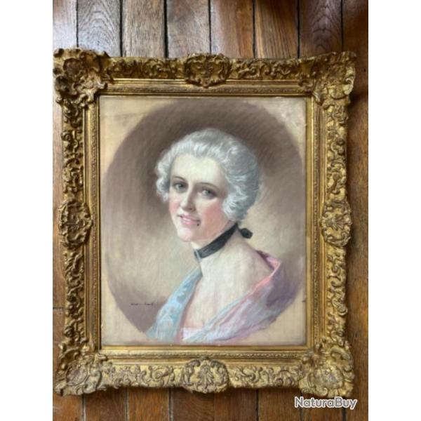 La duchesse Jeanne du Barry pastel par Martin Kavel