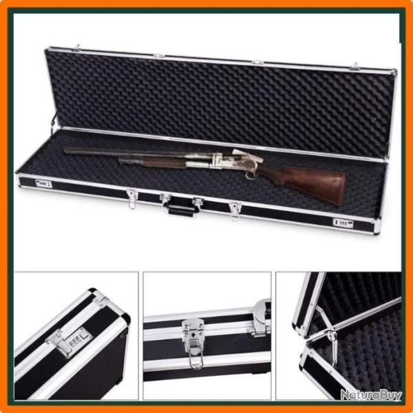 Mallette de transport pour fusils 134x 35 x 12 cm - Verrouillage avec combinaison - Aluminium