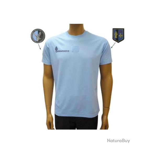 Tee shirt Gendarmerie Cooldry Bleu Bleu ciel