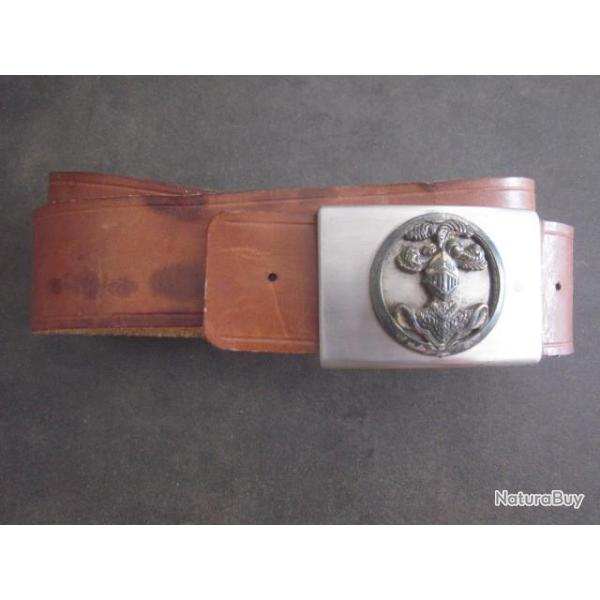 CEINTURON CUIR AVEC INSIGNE CAVALERIE FABRICATION ARTISANALE