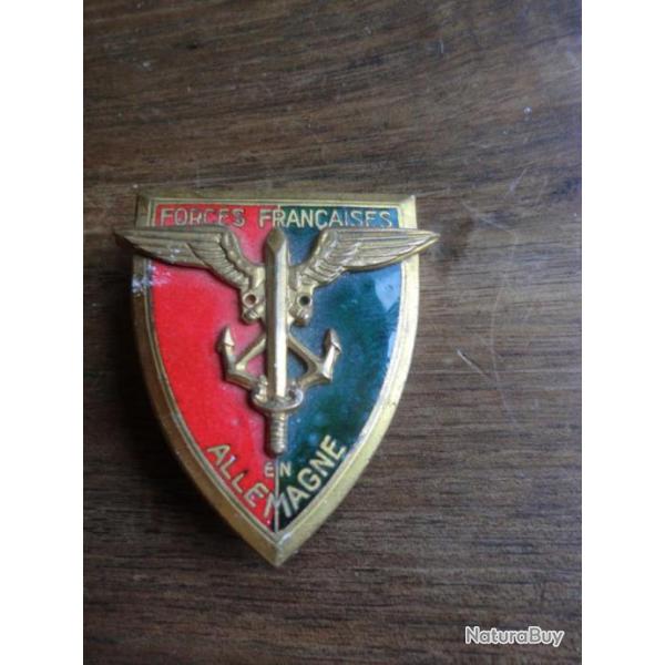 insigne email  forces francaise en allemagne /  E MARDINI