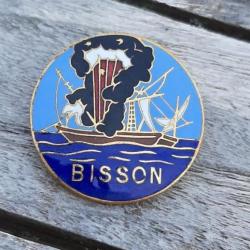Insigne de la marine Fran&ccedil;aise dragueur ou vedette Indochine Augis &eacute;maill&eacute;.