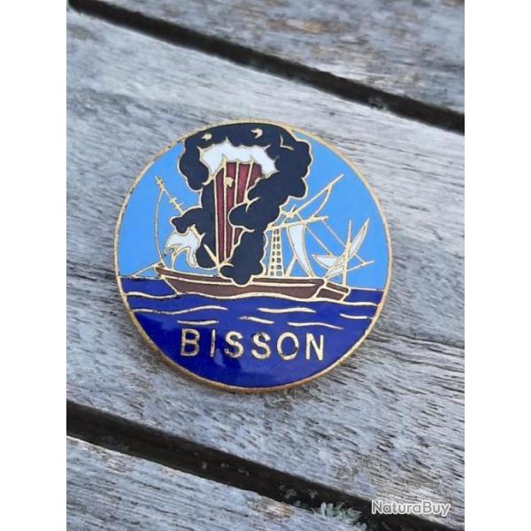 Insigne de la marine Fran�aise dragueur ou vedette Indochine Augis �maill�.