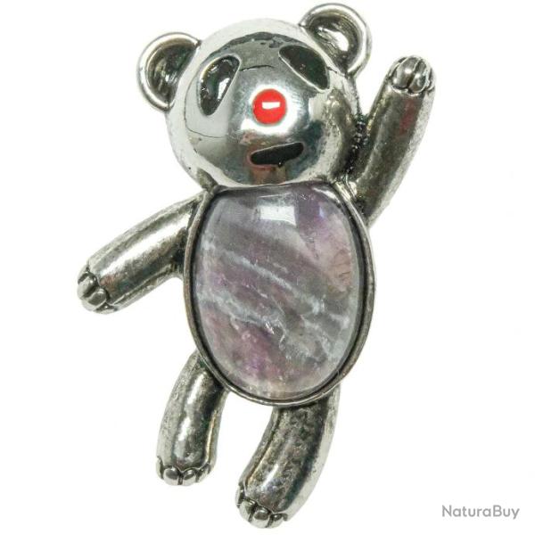Broche ourson avec am�thyste