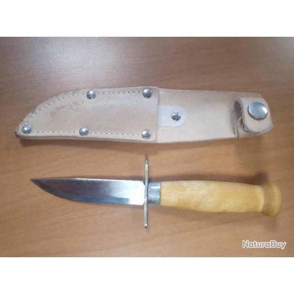 Couteau � bois MORAKNIV Scout 39 - Lame 87mm - Manche bouleau - Etui cuir