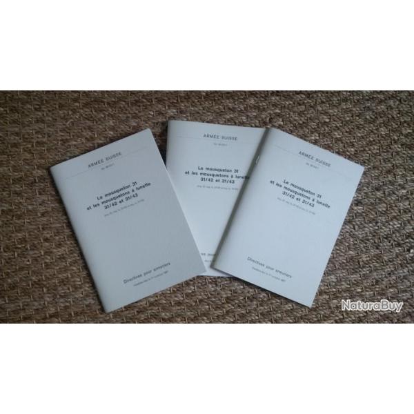 R��dition - Manuel Mousqueton 31, K31/42 et K31/43 (Arm�e suisse 1967) -