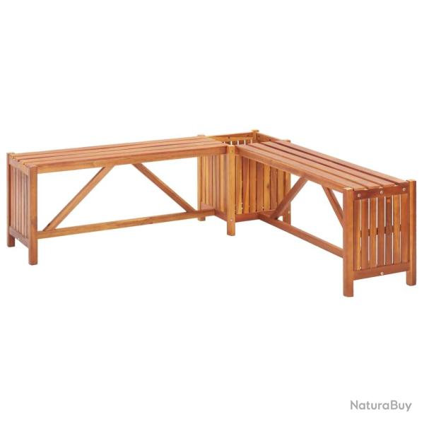 Banc de jardin meuble de patio d'ext�rieur terrasse et jardini�re 117 x 117 x 40 cm bois solide d'a