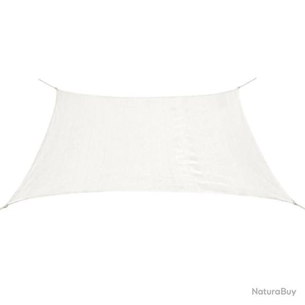 Voile toile d'ombrage parasol PEHD carr� 3,6 x 3,6 m blanc 02_0009453