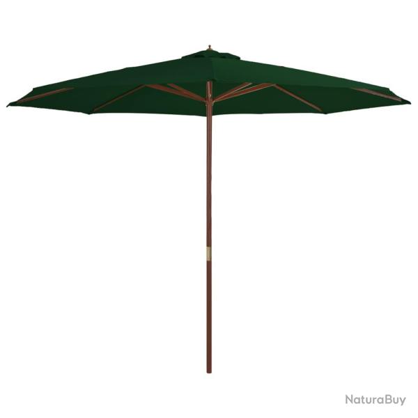 Parasol avec mt en bois 350 cm vert 02_0008131