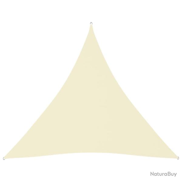 Voile toile d'ombrage parasol tissu oxford triangulaire 4,5 x 4,5 x 4,5 m cr�me 02_0009855