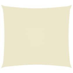 Voile toile d'ombrage parasol tissu oxford rectangulaire 5 x 6 m cr&egrave;me 02_0009717