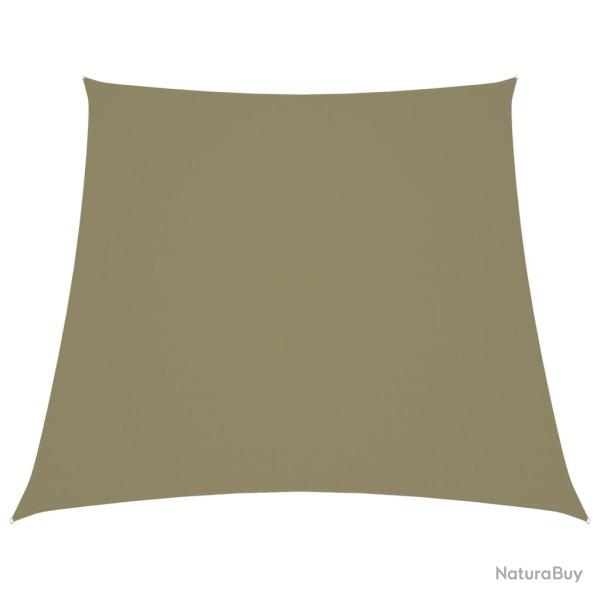 Voile toile d'ombrage parasol tissu oxford trap�ze 2/4 x 3 m beige 02_0009747