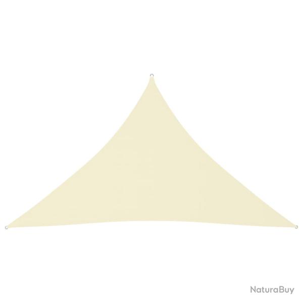 Voile toile d'ombrage parasol tissu oxford triangulaire 2,5 x 2,5 x 3,5 m crme 02_0009798