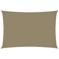 Voile toile d'ombrage parasol tissu oxford rectangulaire 3 x 5 m beige 02_0009679