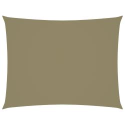 Voile d'ombrage parasol tissu oxford rectangulaire 6 x 8 m beige 02_0009742