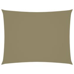 Voile d'ombrage parasol tissu oxford rectangulaire 4 x 5 m beige 02_0009692