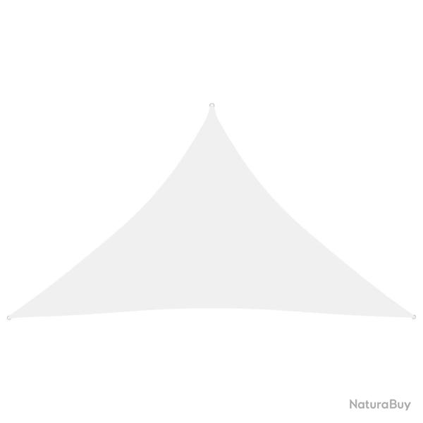 Voile d'ombrage parasol tissu oxford triangulaire 2,5 x 2,5 x 3,5 m blanc 02_0009797