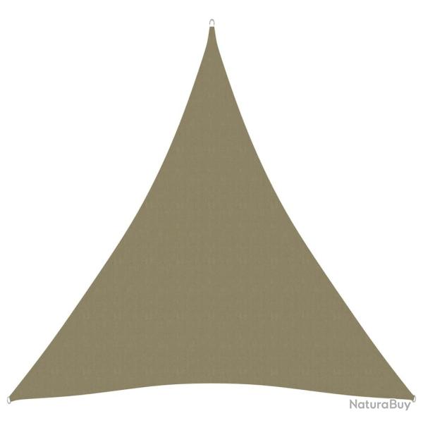 Voile toile d'ombrage parasol tissu oxford triangulaire 3 x 4 x 4 m beige 02_0009835
