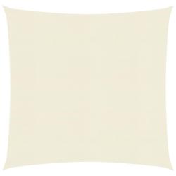 Voile toile d'ombrage parasol 160 g/m&sup2; 5 x 5 m PEHD cr&egrave;me 02_0009100