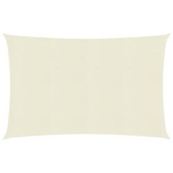 Voile toile d'ombrage parasol 160 g/m&sup2; 3 x 6 m PEHD cr&egrave;me 02_0009088
