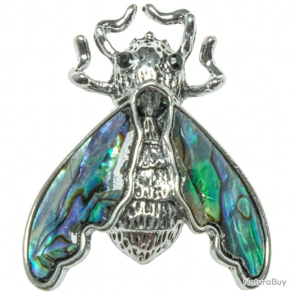 Broche abeille avec nacre abalone
