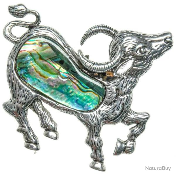 Broche mouton avec nacre abalone