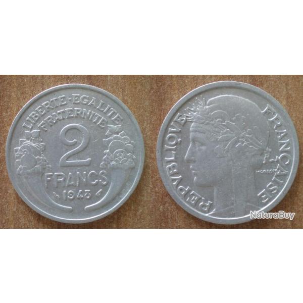 France 2 Francs 1948 Morlon Piece Aluminium Francs