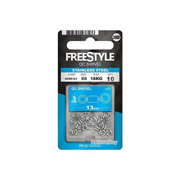 Emerillon Baril Spro FreeStyle Reload QC Swivel Par 10 18kg 13,7mm