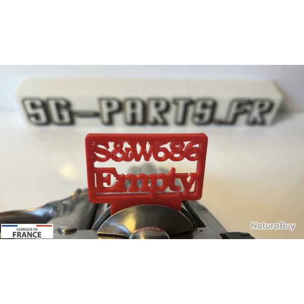 Drapeau t�moin chambre vide pour revolver Smith&Wesson "686 (7 coups)"