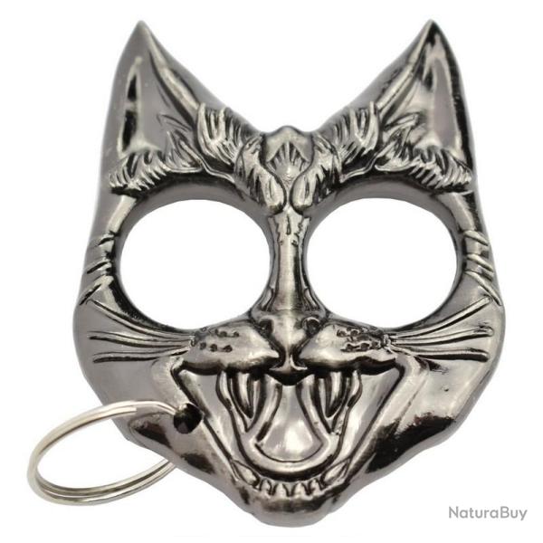 Poing am�ricain "T�te de chat" acier chrom� [Max Knives]