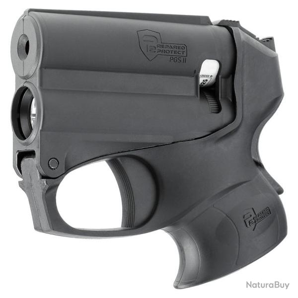 Pistolet PGS II kit black p2p avec lampe 200 lumens integr�e et bombe au poivre 11ml